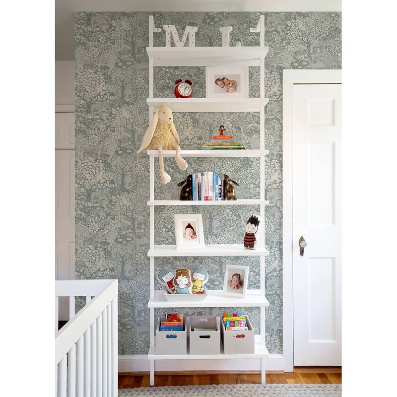 Botanical Gainesville Bygga Bo Neutral Woodland Village 33 ft L X 20.9 in W Wallpaper.