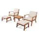Option Brown Patina Finish + Cream Cushion