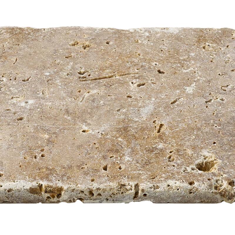 Tuscany Brown Travertine 6" x 6" Tumbled Tile