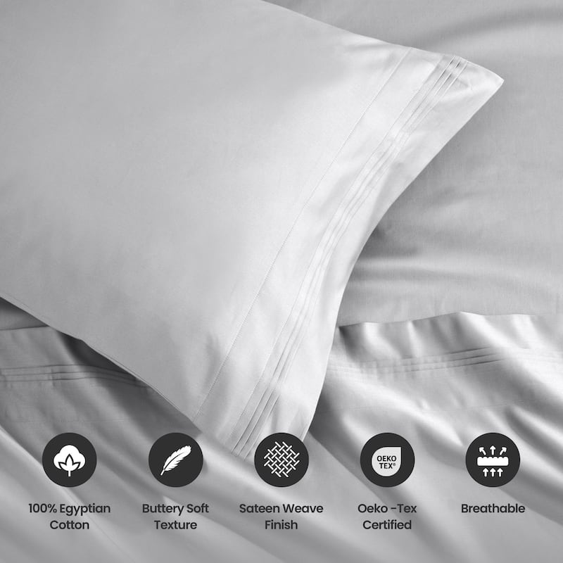 Blue Nile Mills 1500 Thread Count Egyptian Cotton Deep Pocket Solid Sheet Set