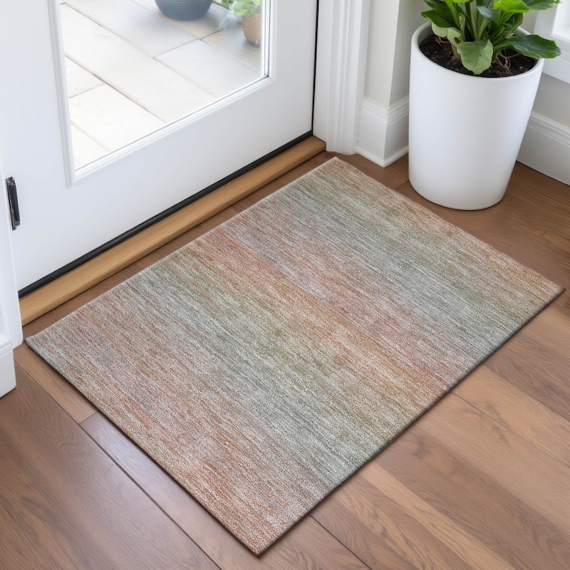 Premium Washable Super Soft Casual Ombre Mayfield Rug - Coral - 1'8" x 2'6"