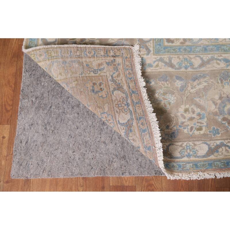 Hand Knotted Oriental 100% Wool Carpet Traditional Floral Yellow & Gold Najafabad Area Rug - 12' 10'' X 9' 3''