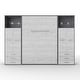 preview thumbnail 8 of 13, INVENTO Vertical Wall Bed with mattress 55.1"x78.7" and 2 storage cabinets Grey/White Monaco