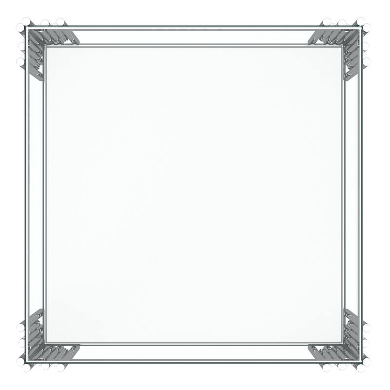 Contemporary Metal and Glass Large Accent Table