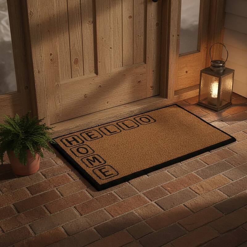 HELLO HOME Coir Doormat 30x18 Inches