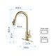 preview thumbnail 3 of 7, Stainless Steel Kitchen Faucet with Pull Out Sprayer Gold Color
