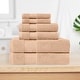 preview thumbnail 6 of 47, Superior Turkish Cotton 6 Piece Solid Plush Heavyweight Towel Set Hazelnut
