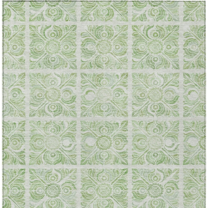 HomeRoots Medallion Transitional Rectangle Outdoor Rug