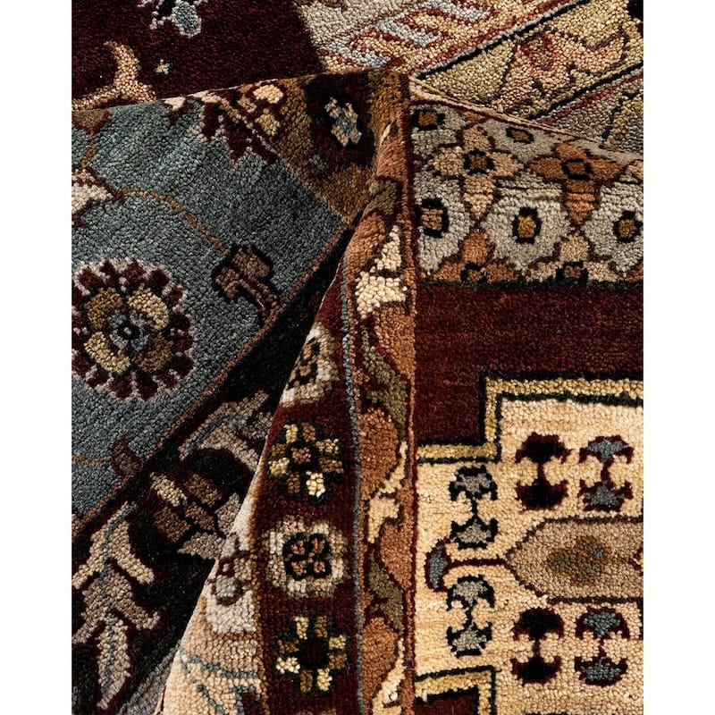 Ikat One-of-a-Kind Hand-Knotted Area Rug, Brown - 8' 0" x 10' 2"