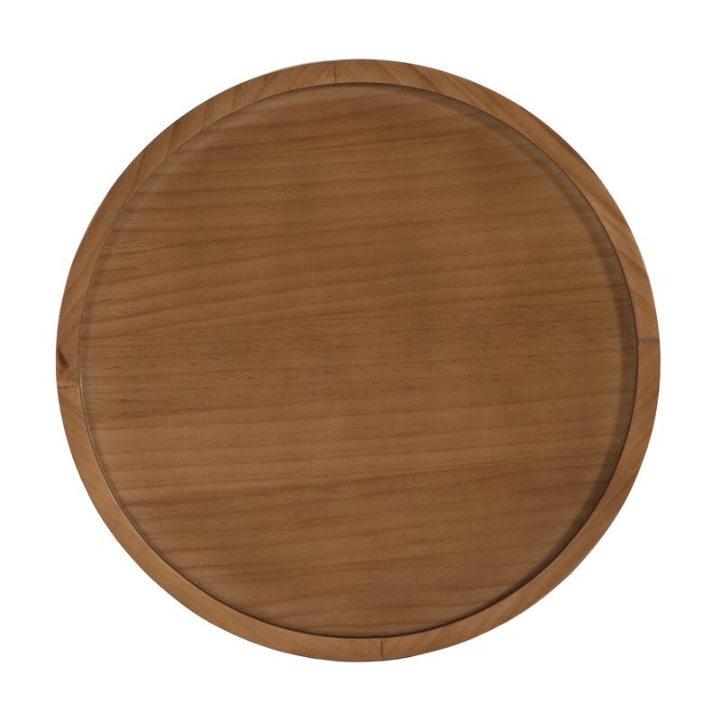 Anmytek Round Accent Side Table Modern Metallic Base Home Decor - 18 in. W X 25 in. L X 18 in. H