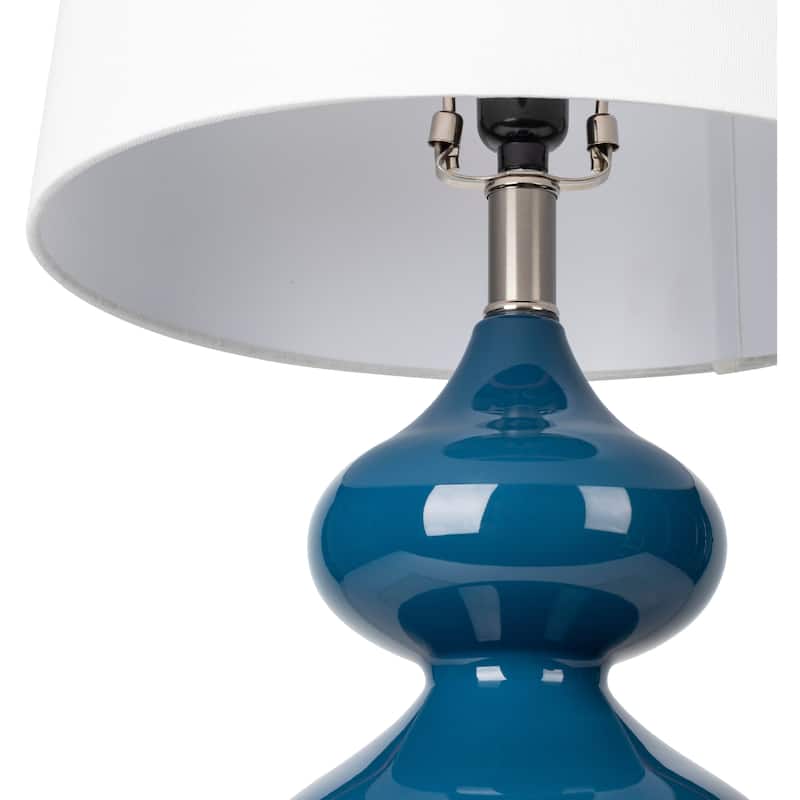 Alcina Double Gourd Glazed Table Lamp - 24"H x 14"W x 14"D