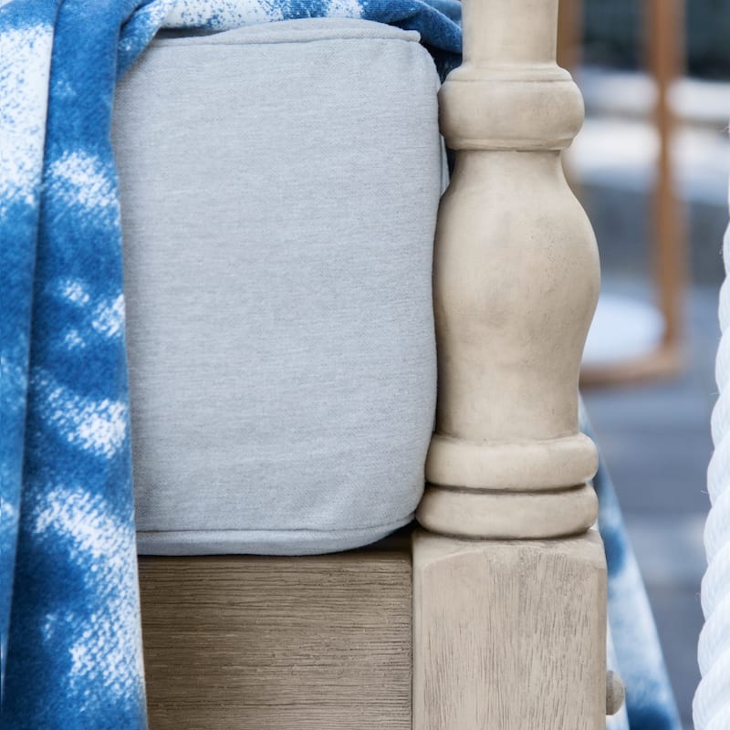 Cambridge Casual Renley Wood Outdoor Porch Swing Daybed with Cushion