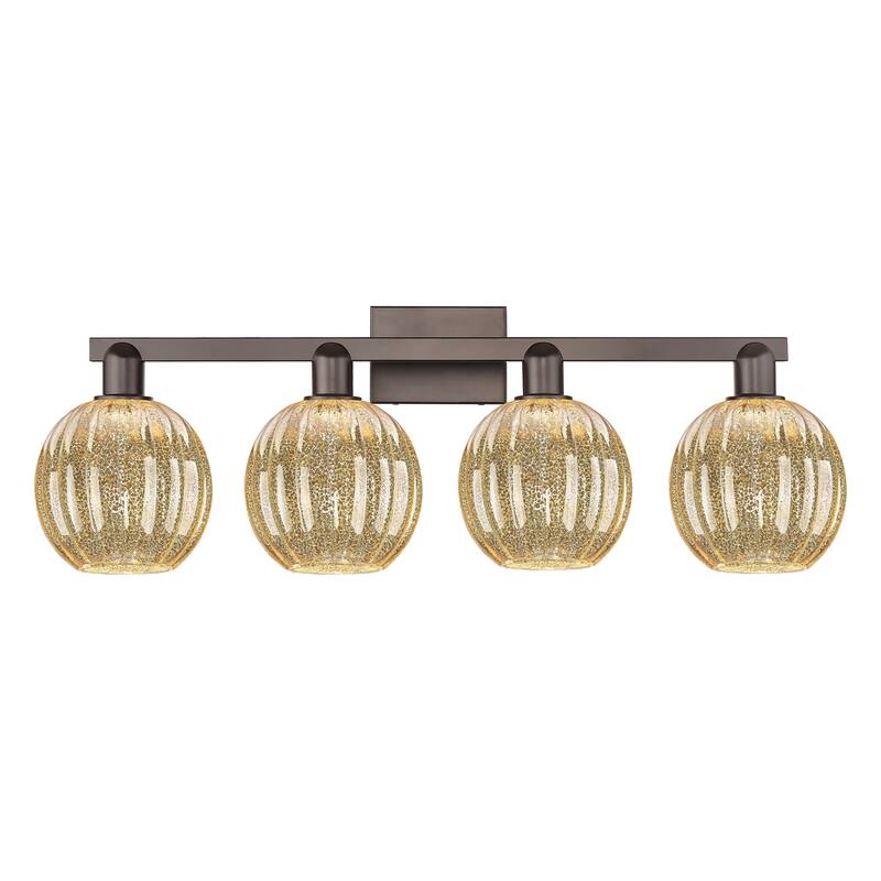 Innovations Lighting Downtown Urban - Preston - 4 Light 36" Globe Shade Bath Vanity Light