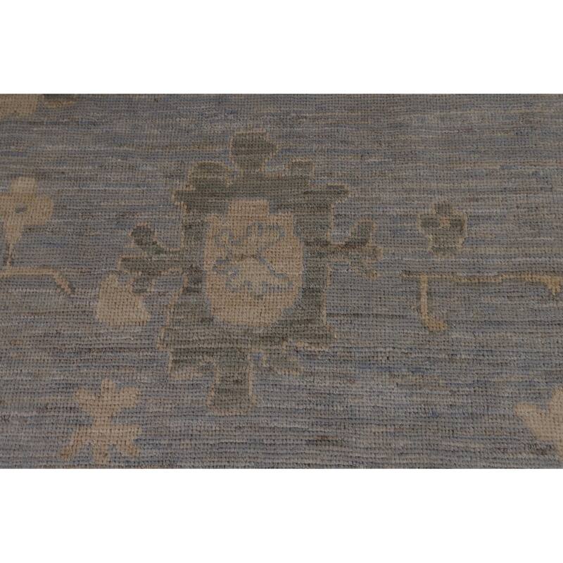 Blues Oushak Turkish Area Rug Handmade Wool Carpet - 8'0"x 9'10"