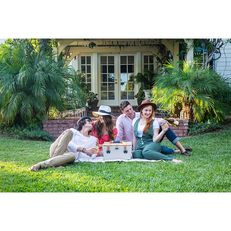 Picnic Time Beige Boardwalk Picnic Basket for 2 - N/A