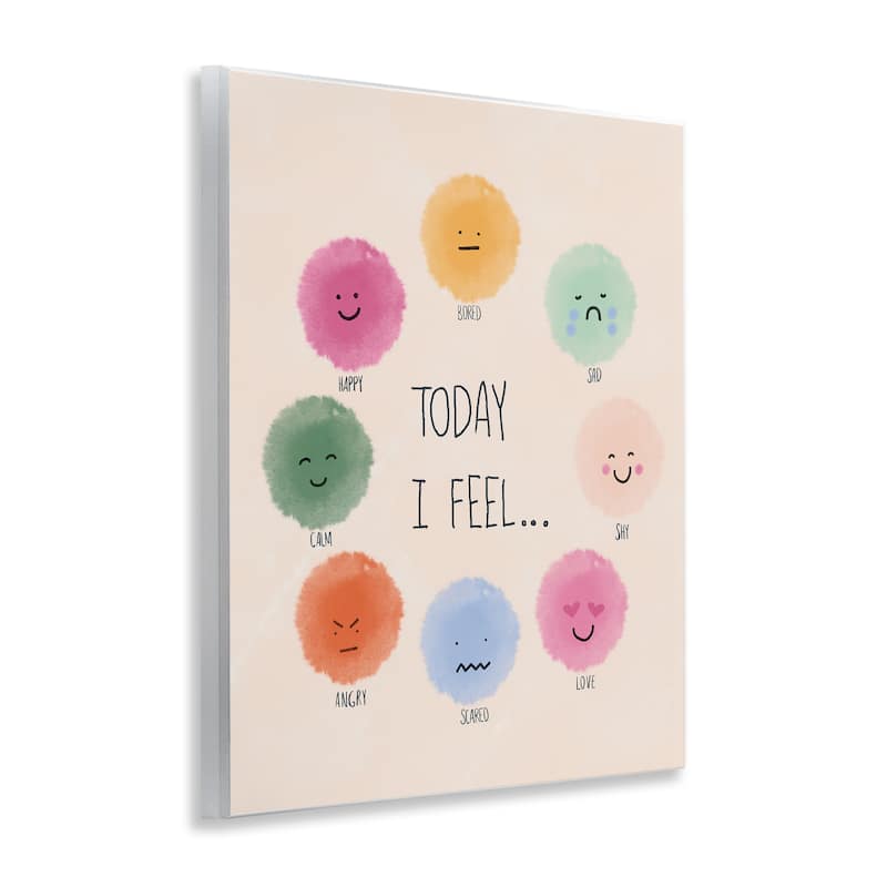 Stupell Educational Wheel of Emotions Wall Plaque Art Design By Chen Alyesh