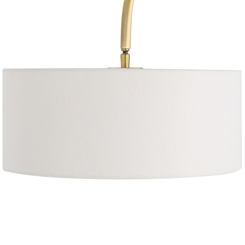 Arch Pivoting Neck Floor Lamp with Round Shade - 68.5" - Brass and Black