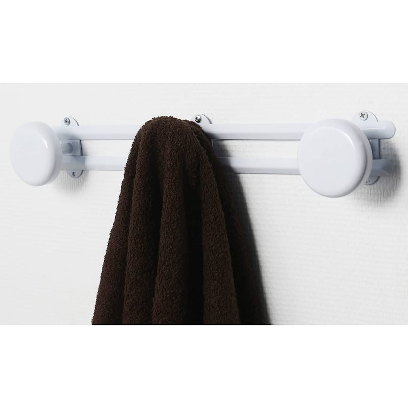 Wall Mounted Coat and Hat 3 Hooks Rail/Rack White or Chrome - 17" L x 2.7" D x 2.8" H
