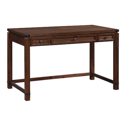 OS Home & Office Furniture Writing Desk in Brushed Walnut Wood Veneer
