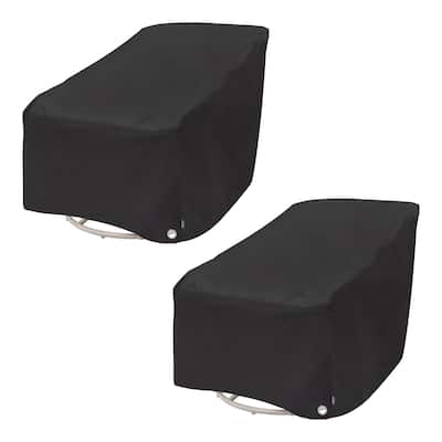Modern Leisure Black Diamond Patio Swivel Chair Cover, 37.5"L x 39.25"W x 38.5"H, Black, 2-Pack