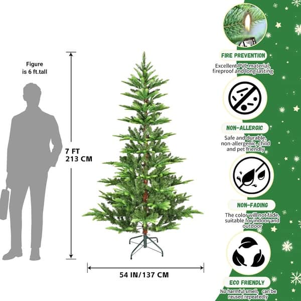 dimension image slide 0 of 5, PE&PVC Christmas Tree (with Lights)