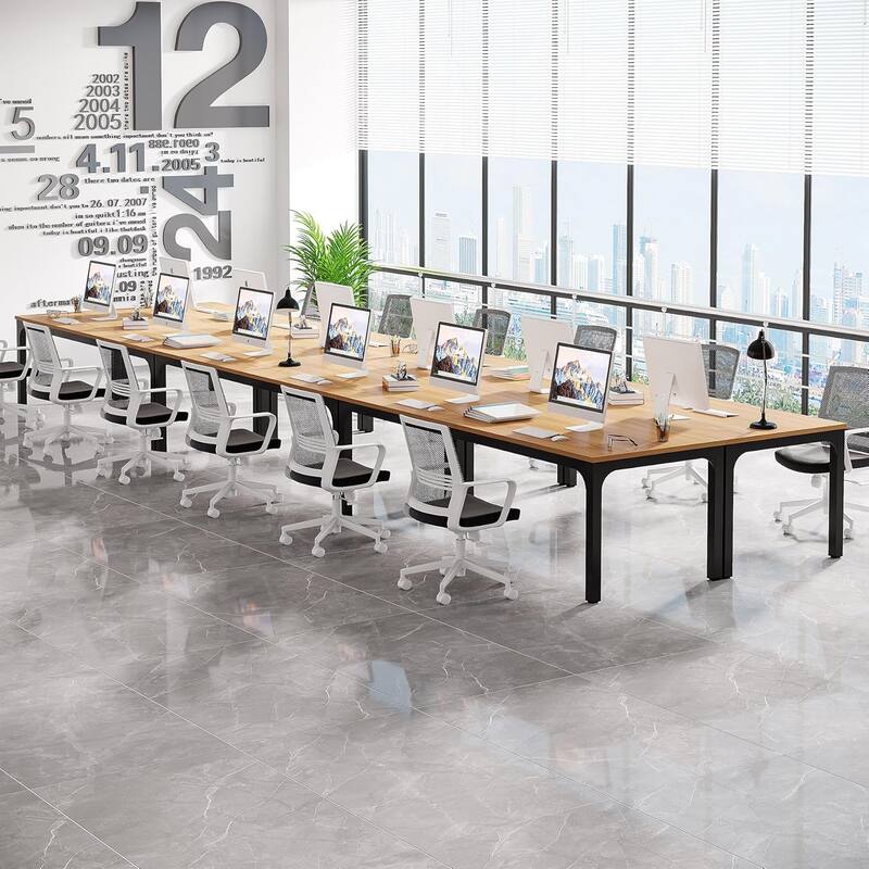 78.74" Large Rectangle Conference Table/Desk, Modern Seminar Meeting Table, Business Tables for Boardroom & Office