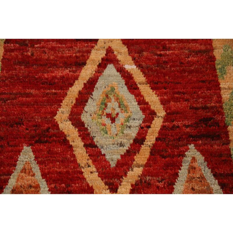 Moroccan Oriental Runner Rug Handmade Hallway Wool Carpet - 3'6" x 13'5"