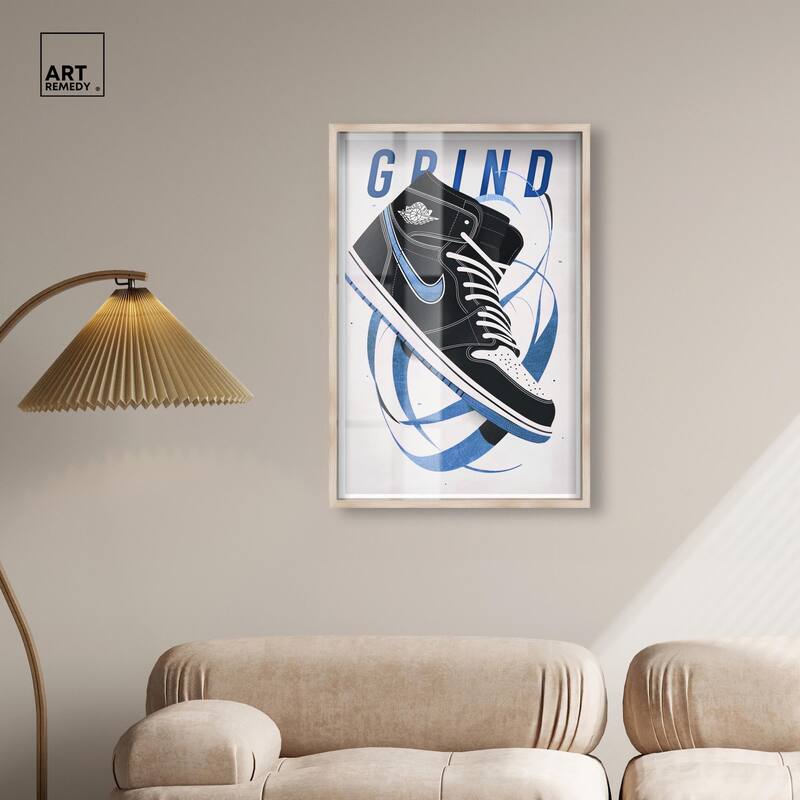 Blue Ribbon Sneaker Shadowbox by Art Remedy