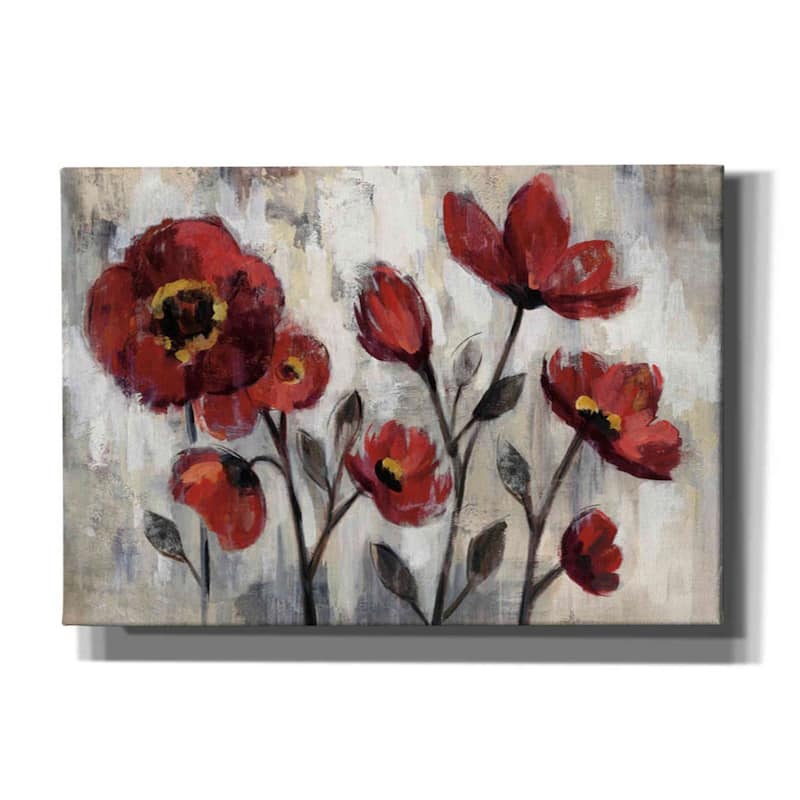 Epic Graffiti 'Floral Simplicity' by Silvia Vassileva, Canvas Wall Art - 26x18