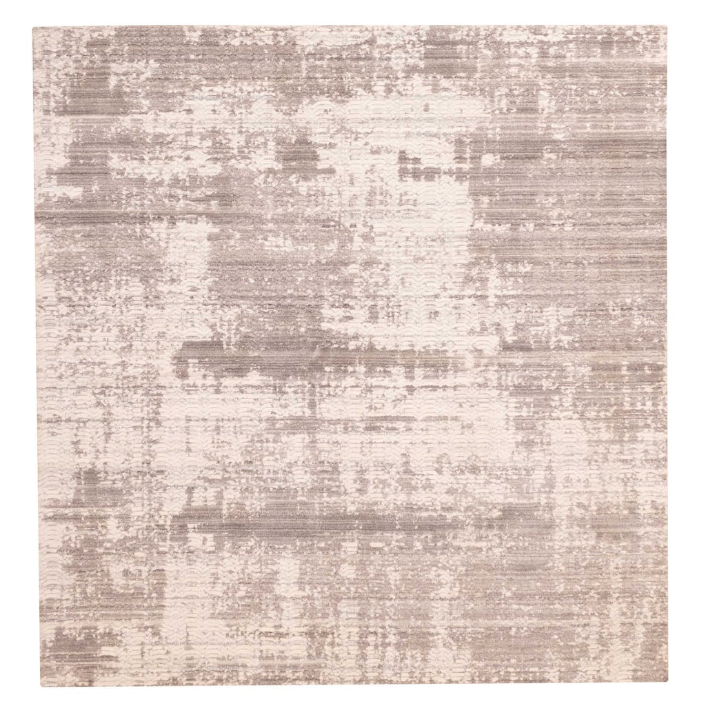 ECARPETGALLERY Hand Loomed Elysian Dark Grey Wool Rug - 7'10 x 8'0