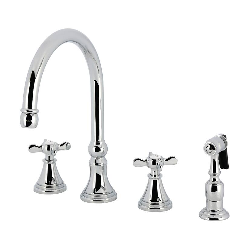Kingston Brass KS279.BEXBS Essex 1.8 GPM Widespread Kitchen Faucet - Polished Chrome