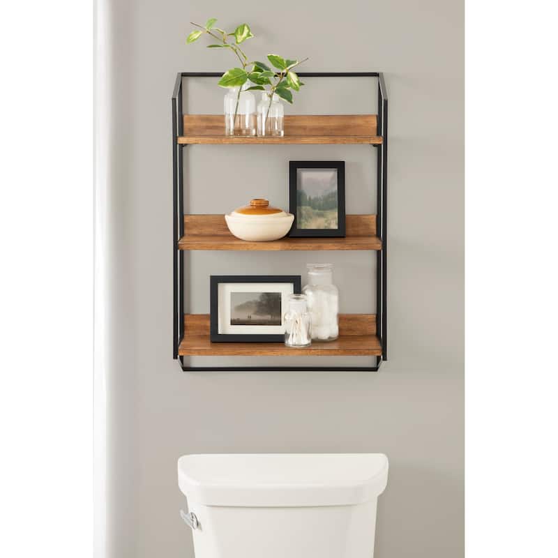 Kate and Laurel Hylton Tiered Wall Shelf