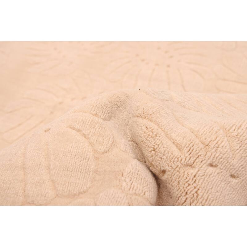 ECARPETGALLERY Hand Loomed Kashkuli Gabbeh Beige Wool Rug - 6'8 x 7'9