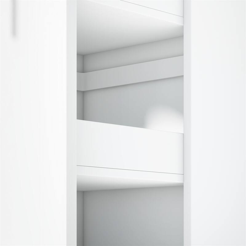 Freestanding Kitchen Pantry Storage Cabinet Cupboard with Pull-Out Side Cabinet