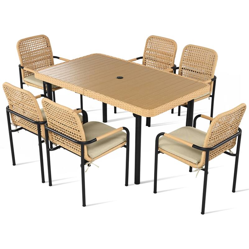 7 Pieces Patio Dining Set