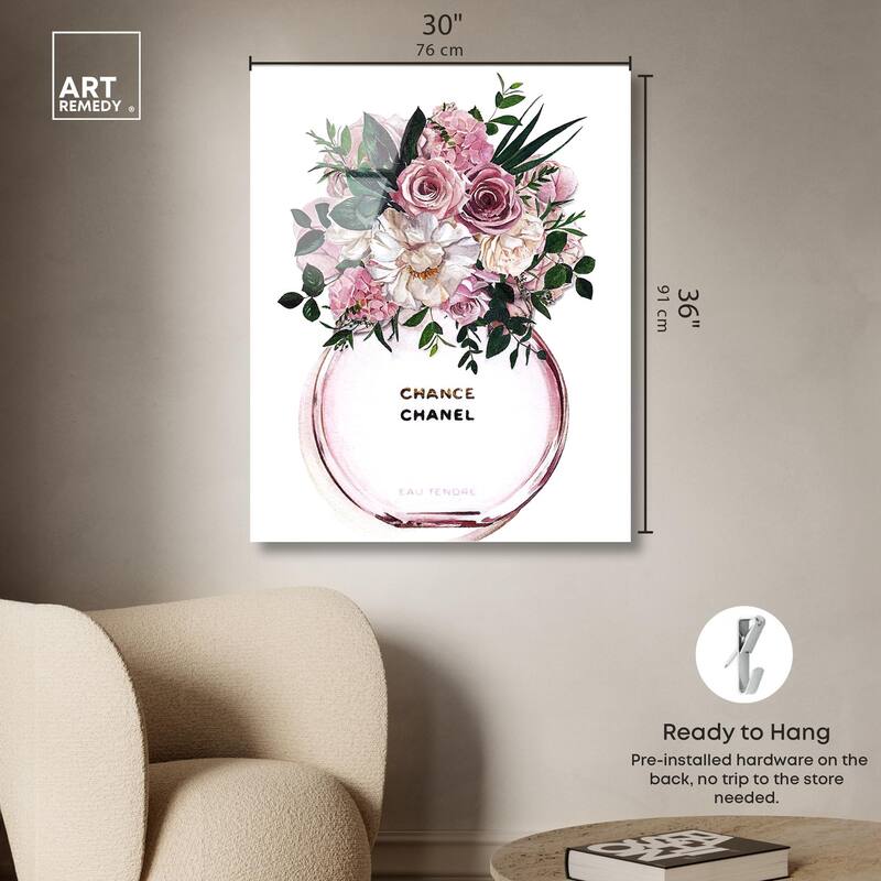 Floral Chance Fragrance Acrylic by Art Remedy, Ready to Hang