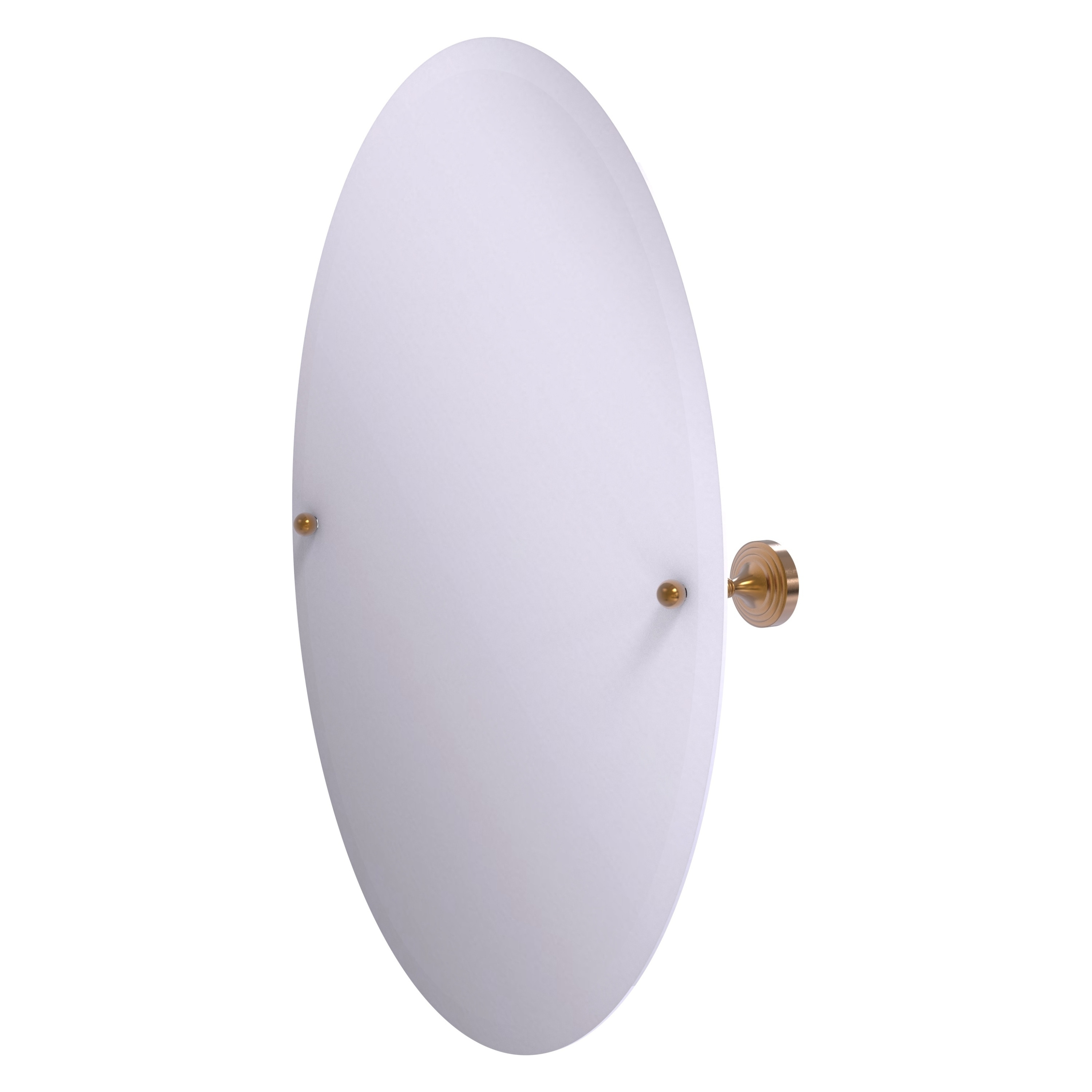 Allied Brass Sag Harbor Collection Frameless Oval Tilt Mirror with Beveled Edge