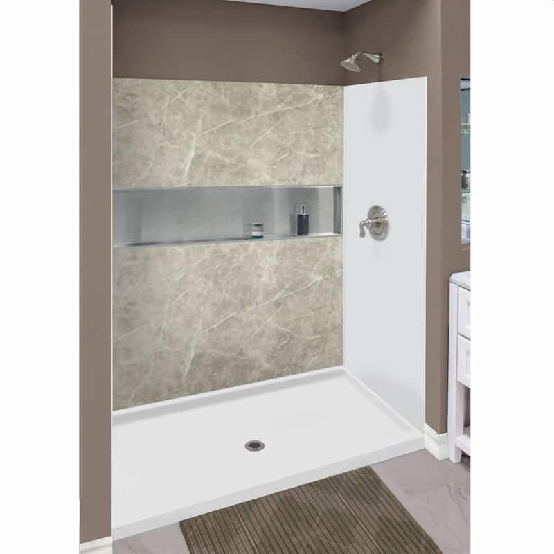 Transolid Expressions 60-in X 32-in X 72-in Glue to Wall Shower Kit - 32" x 60" x 72"
