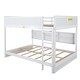 preview thumbnail 18 of 16, Queen Over Queen Bunk Bed with Built-in Storage Cabinets, Charging Station, Ladder & Safety Guardrails, Brwon