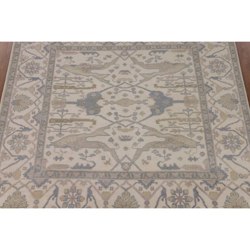 All-Over Oushak Oriental Square Area Rug Handmade Wool Carpet - 7'10"x 7'11"