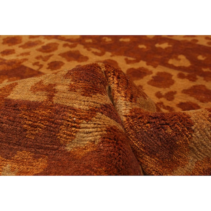 ECARPETGALLERY Hand-knotted Opulence Copper Wool Rug - 4'1 x 9'0