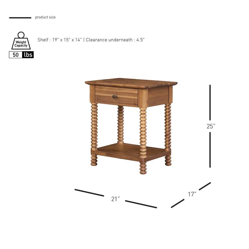 NPD Furniture Azella 1 Drawer Nightstand