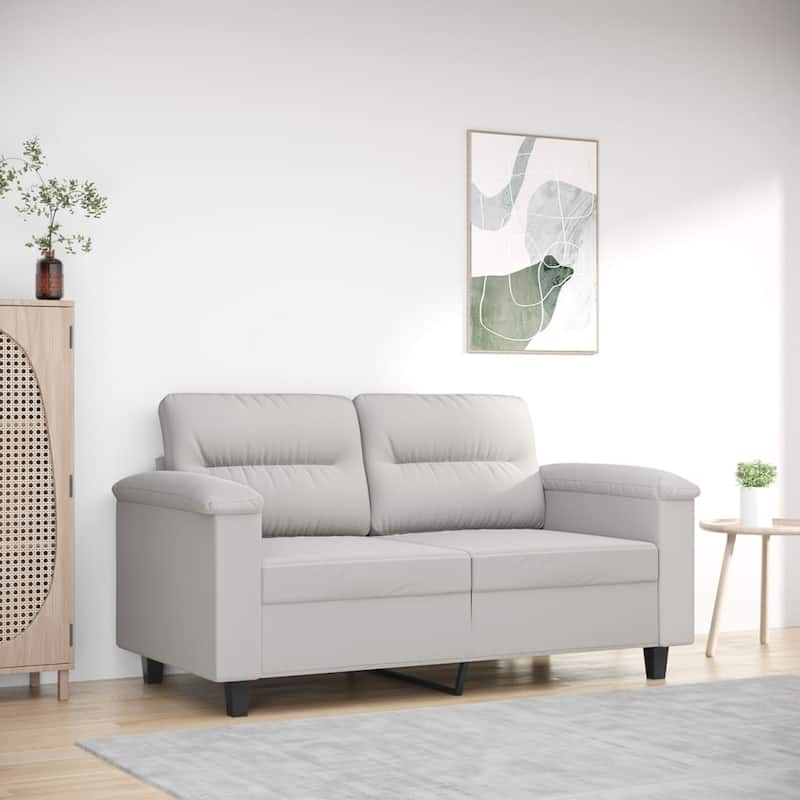 vidaXL Sofa Chair Living Room Upholstered Chair with Armrest Microfiber Fabric