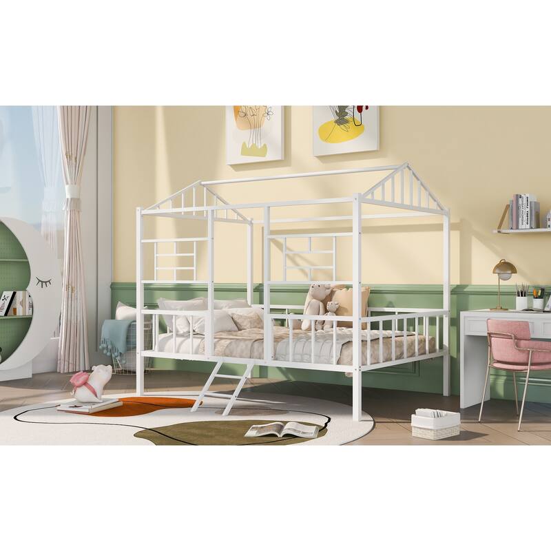 Metal Tree House Bed Frame for Kids, Twin/Full Size, Sturdy Frame, No Box Spring Required