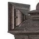 preview thumbnail 4 of 4, VAXCEL Essex 13 in. H 1-Light Lava Stone Traditional Outdoor Wall Sconce, Rust-Resistant Aluminum, Clear Seeded Glass Shade