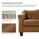 preview thumbnail 13 of 35, Sandra 81.5" Classic Genuine Leather Sofa With Solid Wood Legs By HULALA HOME