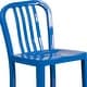 preview thumbnail 86 of 116, 2 Pack 24'' High Metal Indoor-Outdoor Counter Height Stool w/ Vertical Slat Back
