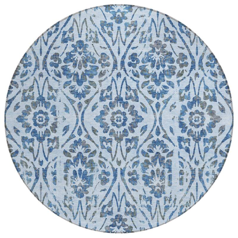 Machine Washable Indoor/ Outdoor Chantille Traditional Distressed Rug