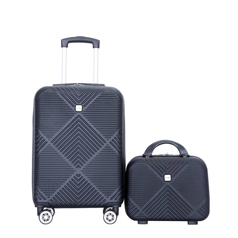 20/14" Spinner Wheels Luggage Sets 2 Piece Lightweight Suitcase Sets, Carry On Trunks Sets