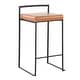 preview thumbnail 1 of 15, Porch & Den Forrest Black Stackable Fully Welded Counter Stool (Set of 3) Camel Faux Leather